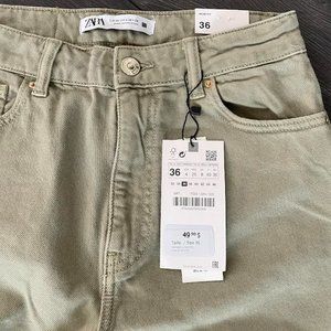 Zara Mom Fit Jeans - Khaki - Size 27 (4)